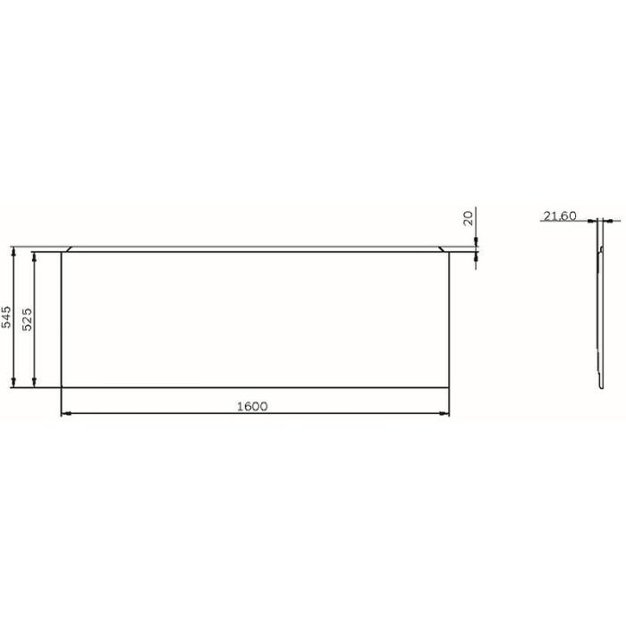 W94A-160-070W-P1 X-Joy панель фронтальная для ванны 160х70