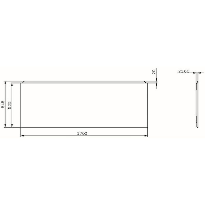 W94A-170-070W-P1 X-Joy панель фронтальная для ванны 170х70