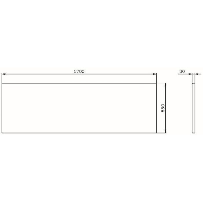 W94A-170-075W-P X-Joy панель фронтальная для ванны 170х70/75