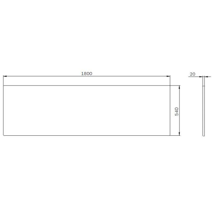 W94A-180-080W-P X-Joy панель фронтальная для ванны 180х80