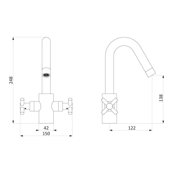 270210000 Neo Classic Graphite,смеситель для умывальника