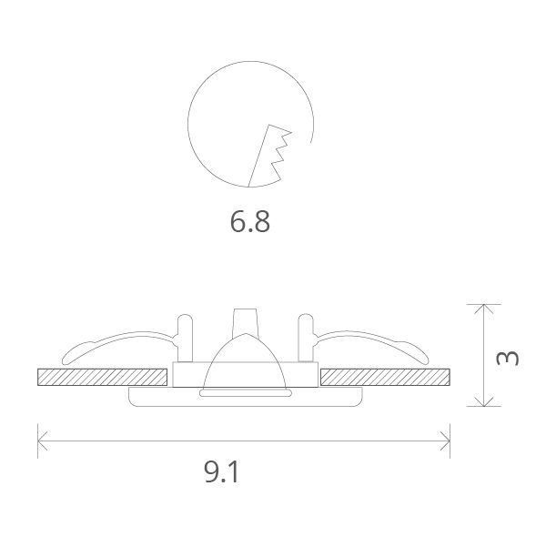 Встраиваемый светильник Arte Lamp Aqua A2024PL-1SS