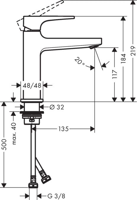 Смеситель для раковины Hansgrohe Metropol 32507000