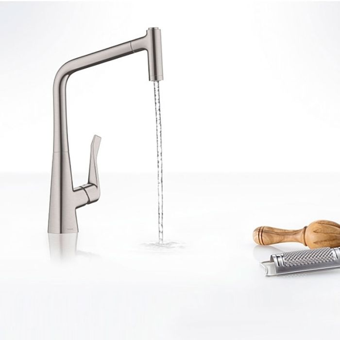 Смеситель для кухни Hansgrohe Metris сталь 14820800