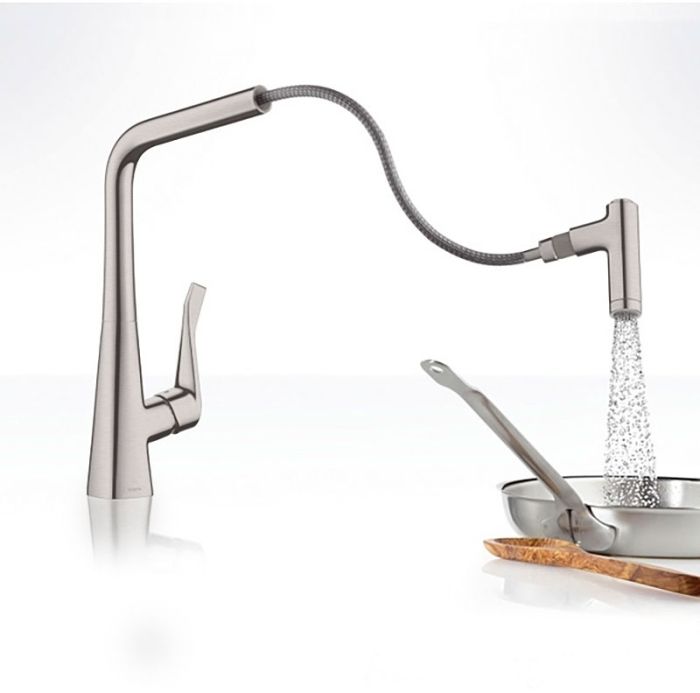 Смеситель для кухни Hansgrohe Metris сталь 14820800