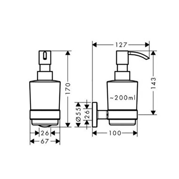 Дозатор жидкого мыла Hansgrohe Logis Universal 41714000