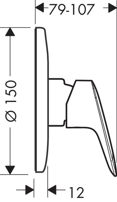 Смеситель для душа Hansgrohe Logis 71606000 (внешняя часть)