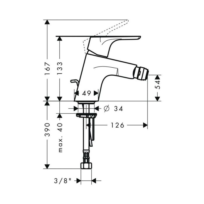 Смеситель для биде Hansgrohe Focus E2 31920000