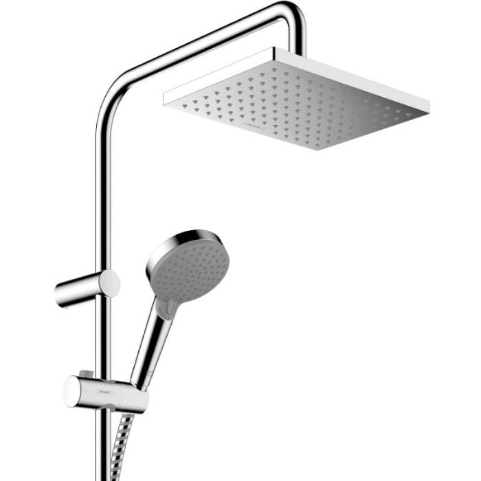 Душевая система Showerpipe 230 1jet с термостатом Hansgrohe Vernis Shape 26286000 хром