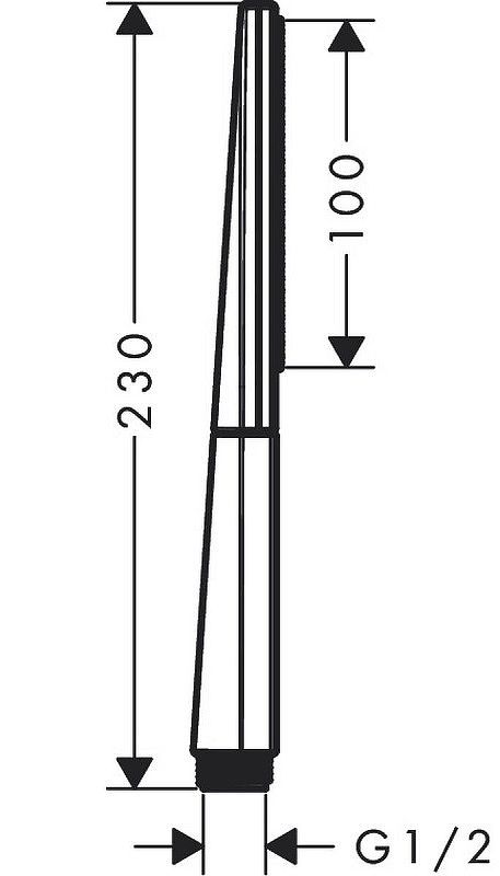 Ручной душ Hansgrohe Rainfinity 100 1jet 26866670, матовый черный