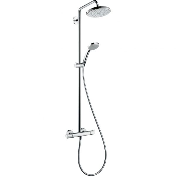 Душевая система Hansgrohe Croma 220 Showerpipe с термостатом 27185000, хром