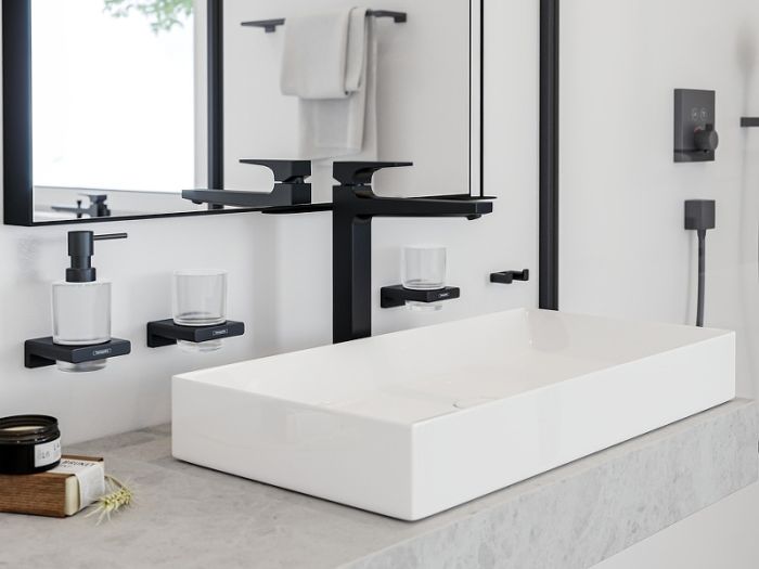 Двойной крючок AddStoris Hansgrohe 41755670, матовый черный