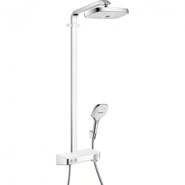 Душевая стойка Hansgrohe Raindance Select Push 300 2jet Showerpipe белый/хром 27126400