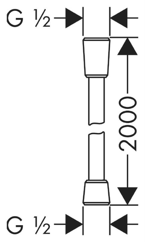 Шланг для душа Hansgrohe Comfortflex 2.0m 28169000