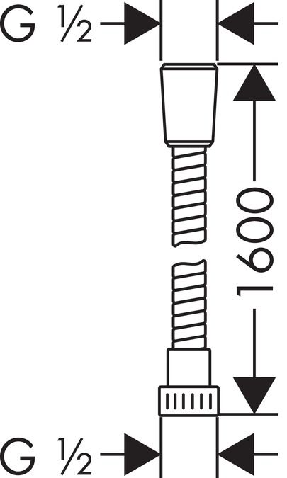 Шланг для душа Hansgrohe Metalflex 1,6м 28266000