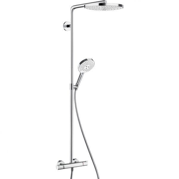 Душевая система Hansgrohe Raindance Select S 240 2 jet Showerpipe хром/белый 27129400