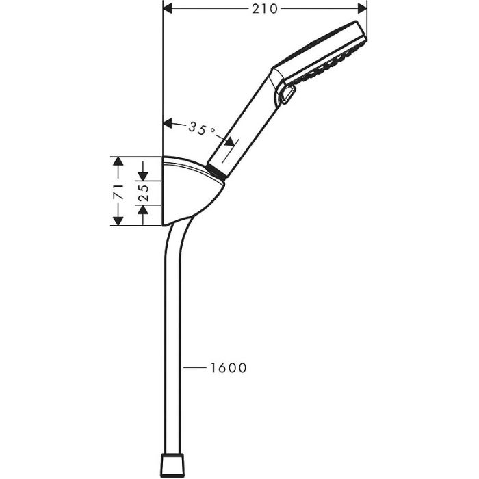 Porter-набор Hansgrohe Vernis Blend Vario 1.60 м 26273000 хром