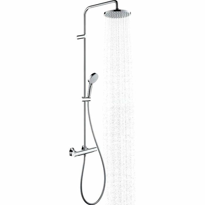 Душевая система Showerpipe 200 1jet с термостатом Hansgrohe Vernis Blend 26276000, хром