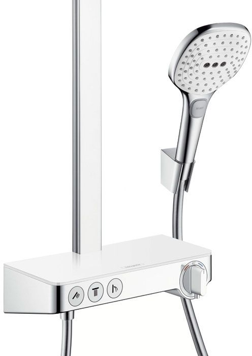 Душевая стойка Hansgrohe Raindance Select Push 300 3jet Showerpipe белый/хром 27127400