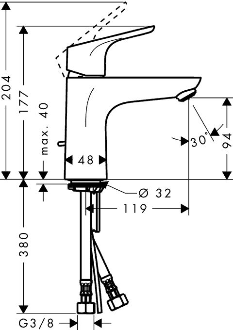 Смеситель для раковины Hansgrohe Focus E2 31607000