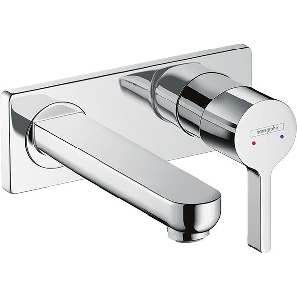 Смеситель для раковины настенный, излив 165мм Hansgrohe Metris S 31162000 хром