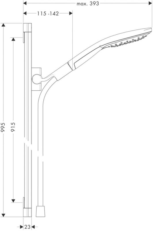 Душевой набор Hansgrohe Raindance Select S 150/Raindance Unica S 26626400, белый/хром