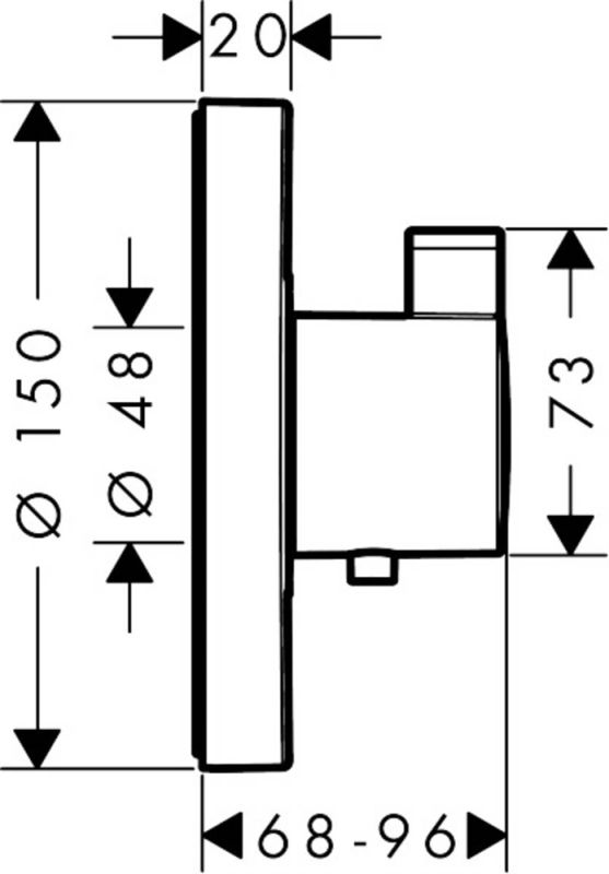 Термостат Hansgrohe ShowerSelect S Highflow 15741000