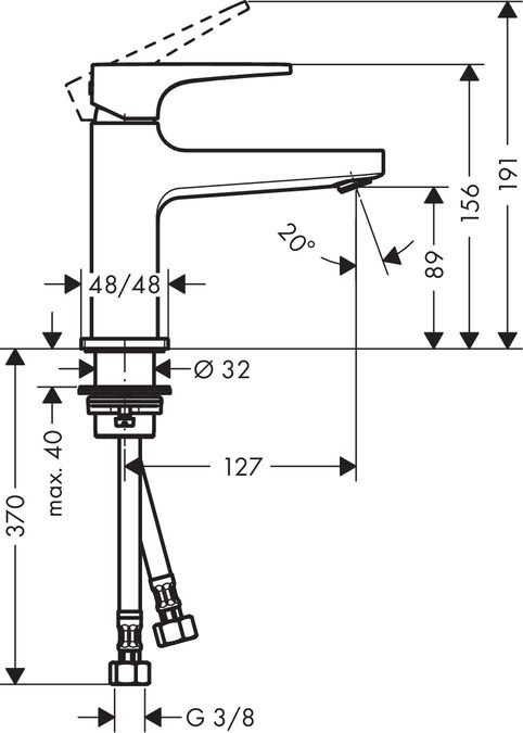 Смеситель для раковины Hansgrohe Metropol 100 32500000