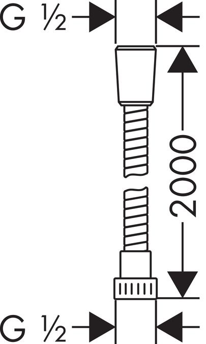 Шланг для душа Hansgrohe Metalflex 2,0м 28264000