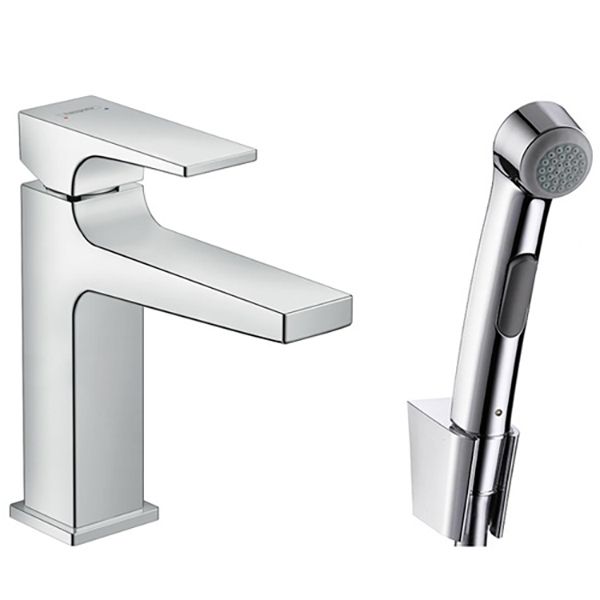 Смеситель для раковины Hansgrohe Metropol 110 32522000 с гигиеническим душем