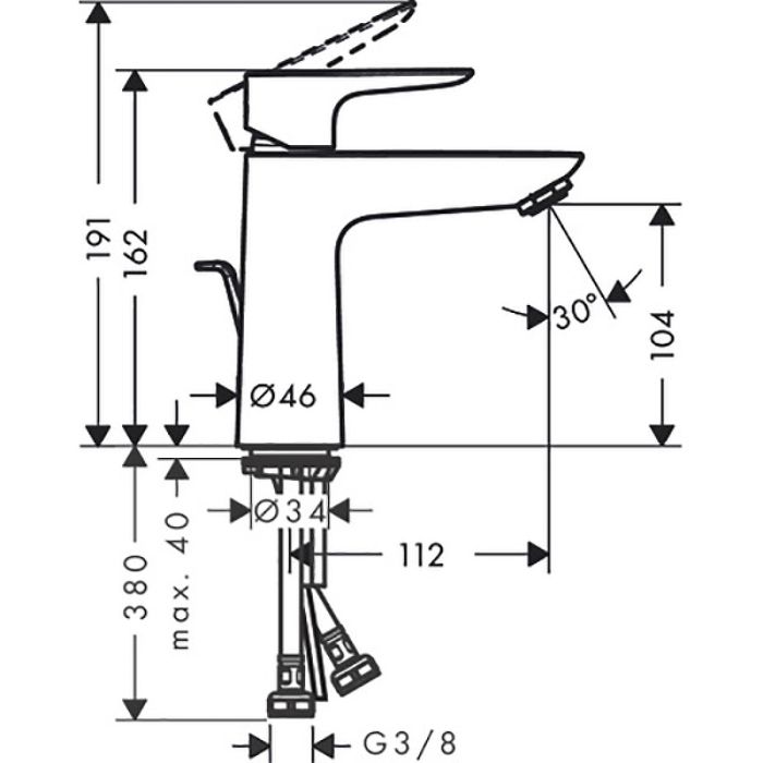 Смеситель для раковины Hansgrohe Talis E 71710990