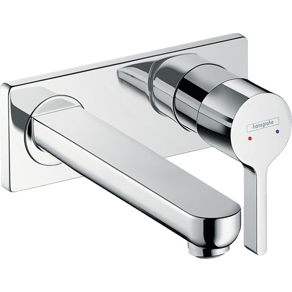 Смеситель для раковины настенный, излив 225мм Hansgrohe Metris S 31163000 хром