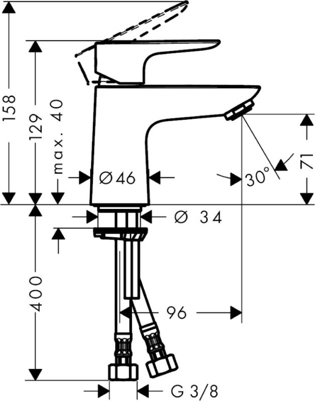 Смеситель для раковины Hansgrohe Talis E 80 71702000