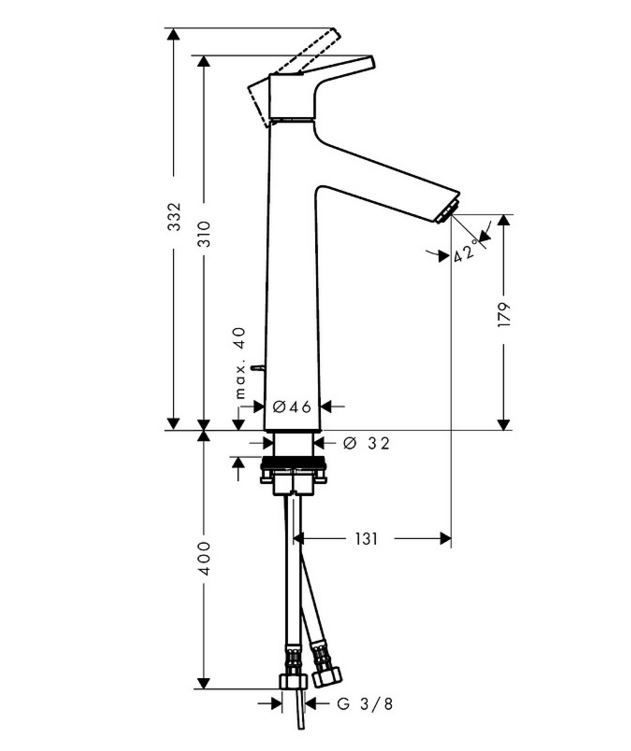 Смеситель для раковины Hansgrohe Talis S 190 72031000