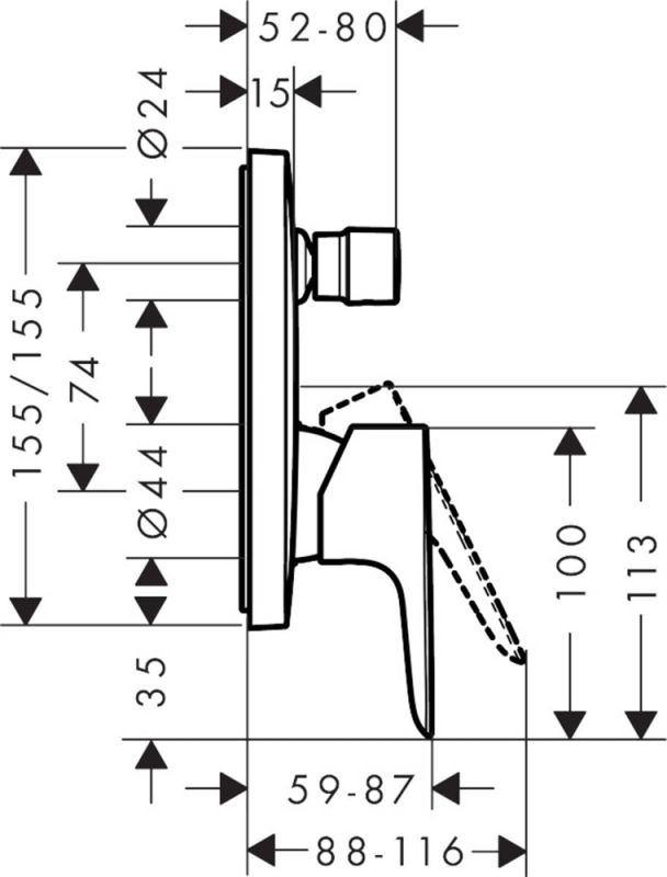 Смеситель для ванны с душем Hansgrohe Talis E 71474990 золото