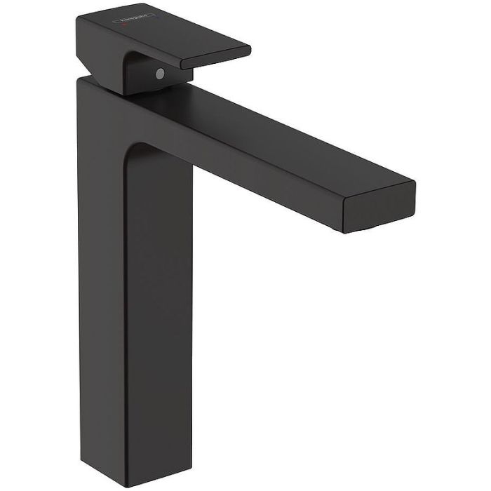 Смеситель для раковины 190, со сливной гарнитурой Vernis Shape Hansgrohe 71562670, матовый черный