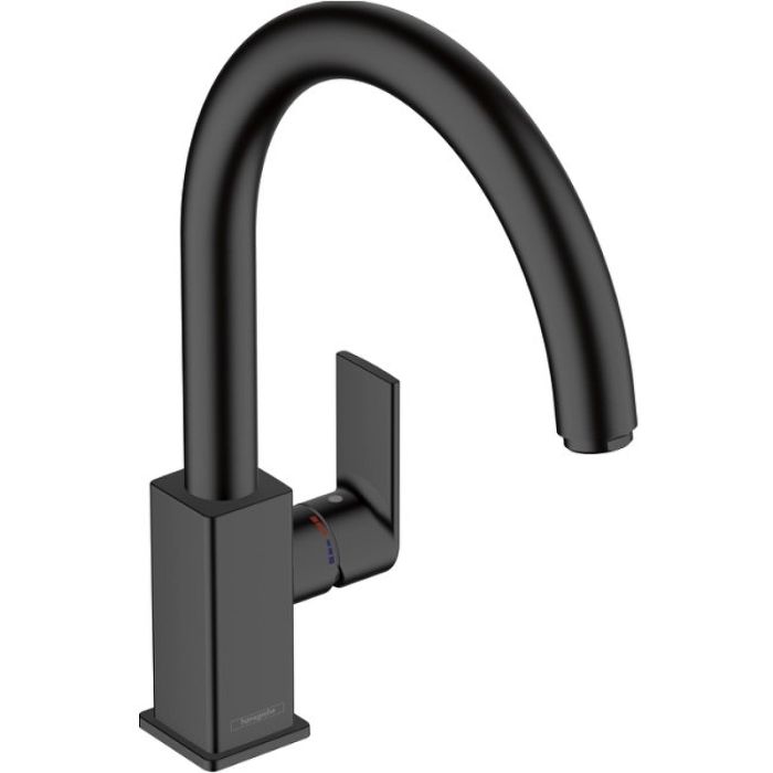 Кухонный смеситель 260 однорычажный с поворотным изливом Hansgrohe Vernis Shape M35 71871670 черный