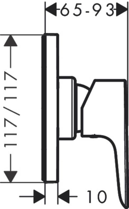 Смеситель для душа Hansgrohe Talis E 71764000 (внешняя часть)