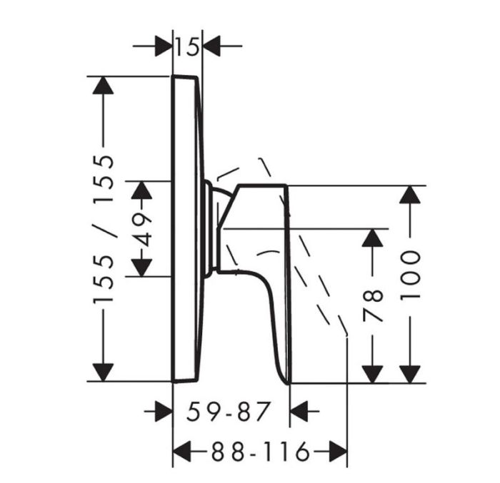 Смеситель для душа Hansgrohe Talis E Highflow 71768000