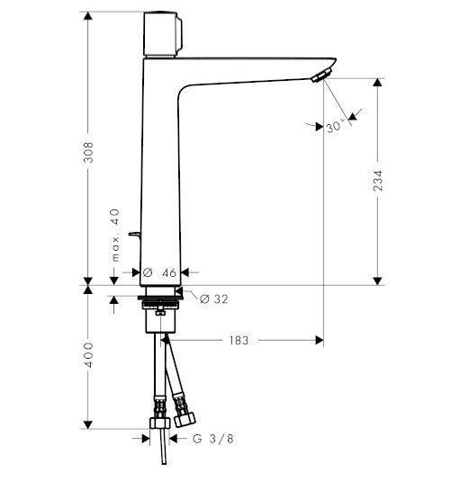 Смеситель для раковины Hansgrohe Talis E Select 71752000