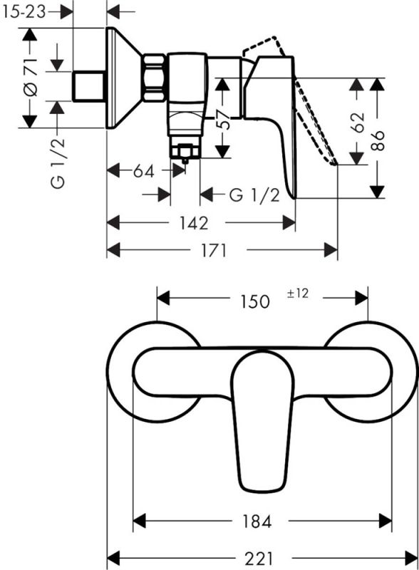 Смеситель для душа Hansgrohe Talis E 71760140