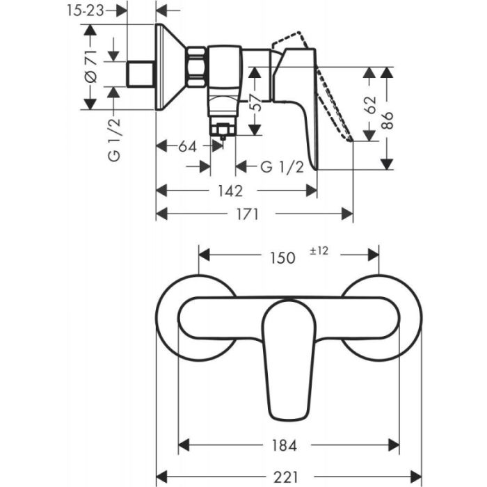 Смеситель для душа Hansgrohe Talis E 71760700