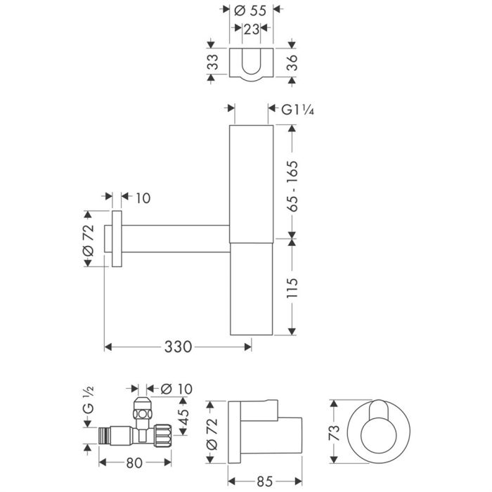 Сифон для раковины Hansgrohe Flowstar 52120000