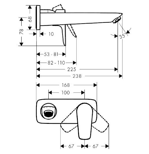 Смеситель для раковины Hansgrohe Talis E 71734000