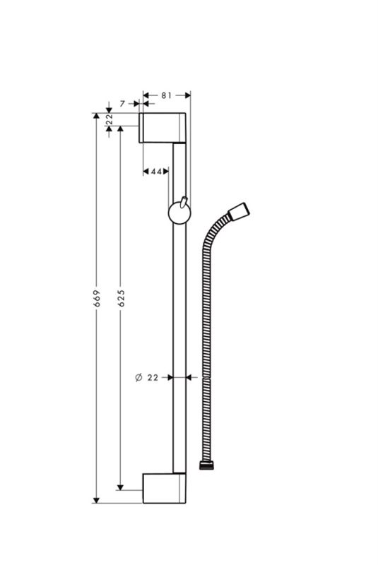 Штанга для душа Hansgrohe Crometta 0.65m 27615000