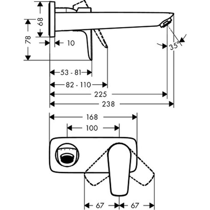 Смеситель для раковины Hansgrohe Talis E 71734700