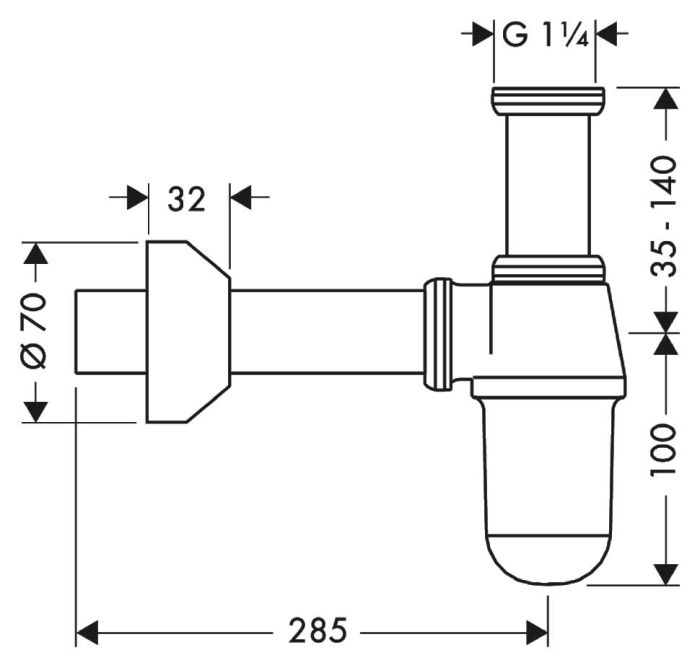 Сифон для раковины Hansgrohe 52010000