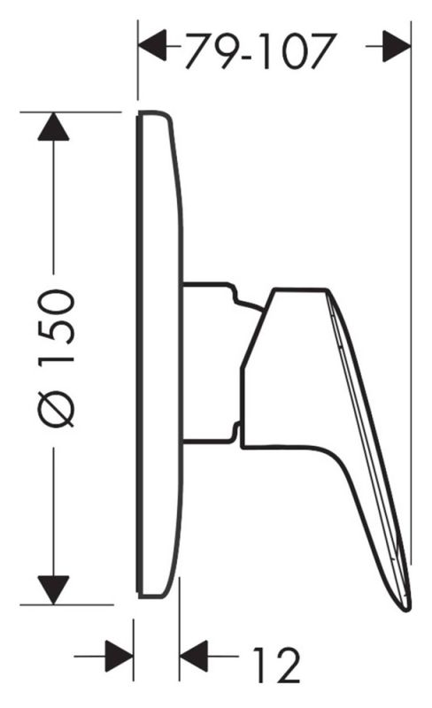 Смеситель для душа Hansgrohe Logis (внешняя и скрытая часть) 71666000