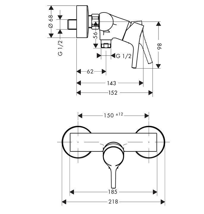 Смеситель для душа Hansgrohe Talis S 72600000