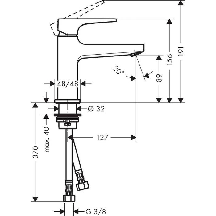 Смеситель Hansgrohe Metropol для раковины 32500140, шлифованная бронза